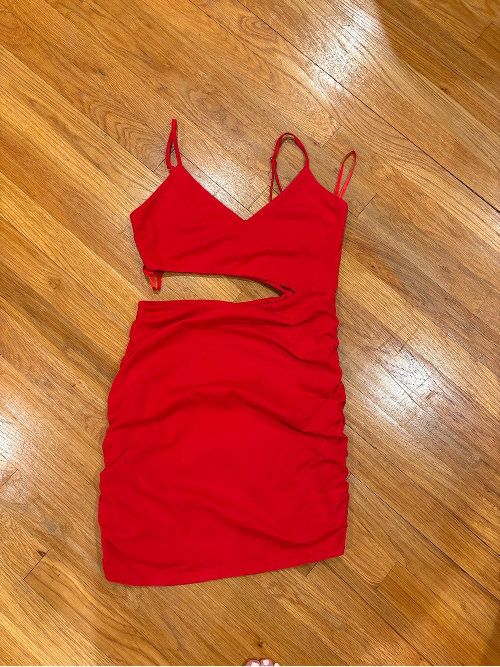 Superdown Darcey Ruched Cutout Bodycon Mini Dress size Medium